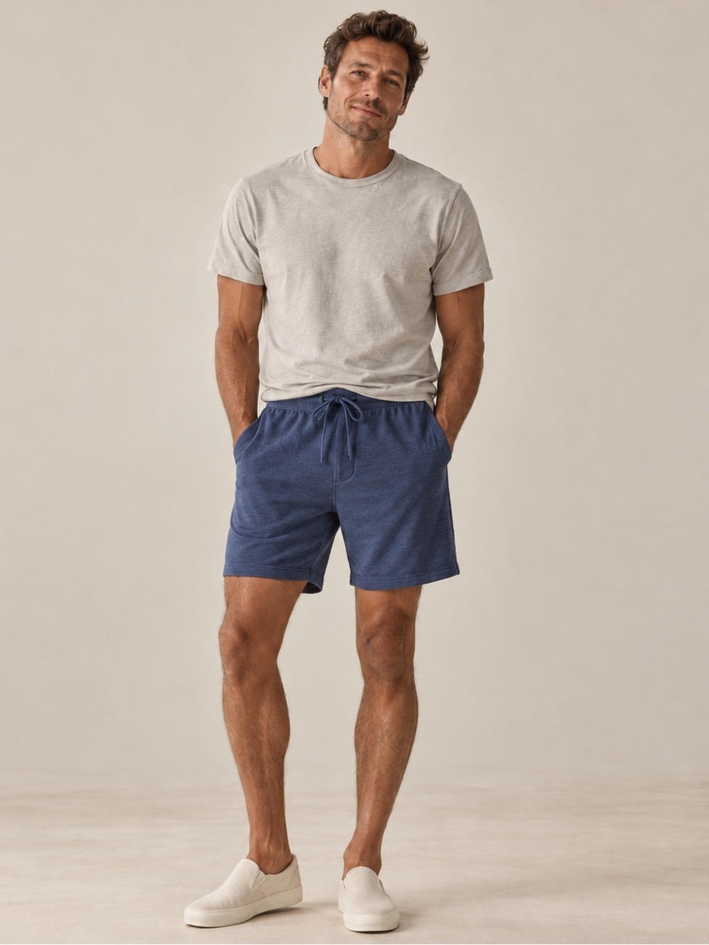 Eddie Bauer Men's Heathered Navy Lounge/Athletic